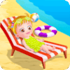 baby hazel at beach
