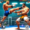 bodybuilder karate fighting
