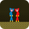 red and blue stickman huggy