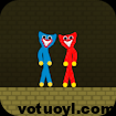 Red and Blue Stickman Huggy