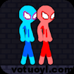 Red and Blue Stickman Rope